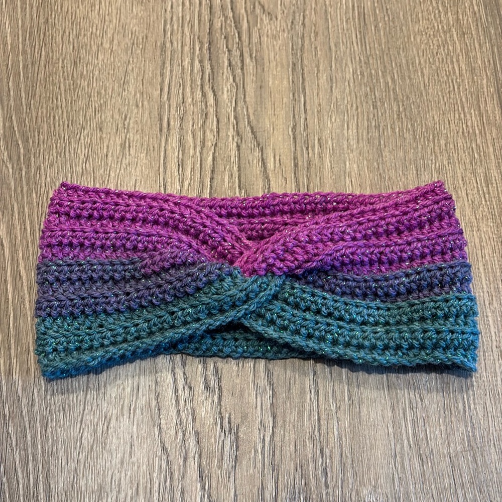 NWOT KAMP Designs Handmade Headband with Twist & Sparkle